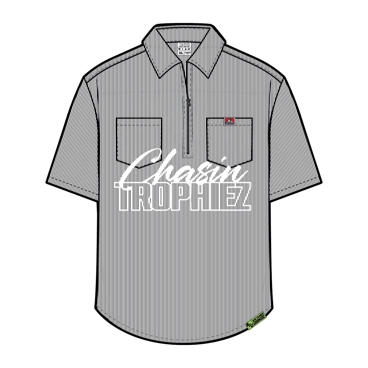 BCG x Ben Davis 1/2 Zip Work Shirt