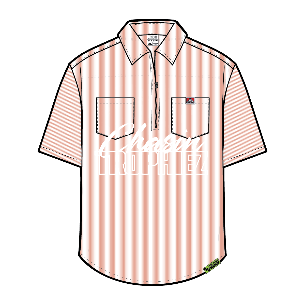 BCG x Ben Davis 1/2 Zip Work Shirt